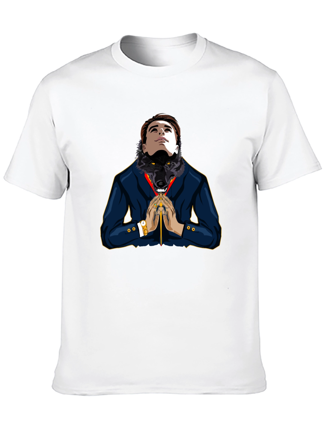 Man-Wolf Graphic Tee - Unique Design