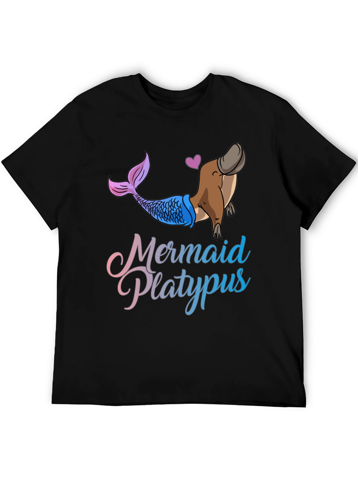 Mermaid Platypus Graphic T-Shirt