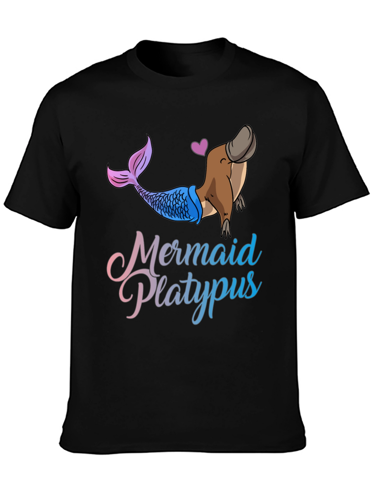 Mermaid Platypus Graphic T-Shirt