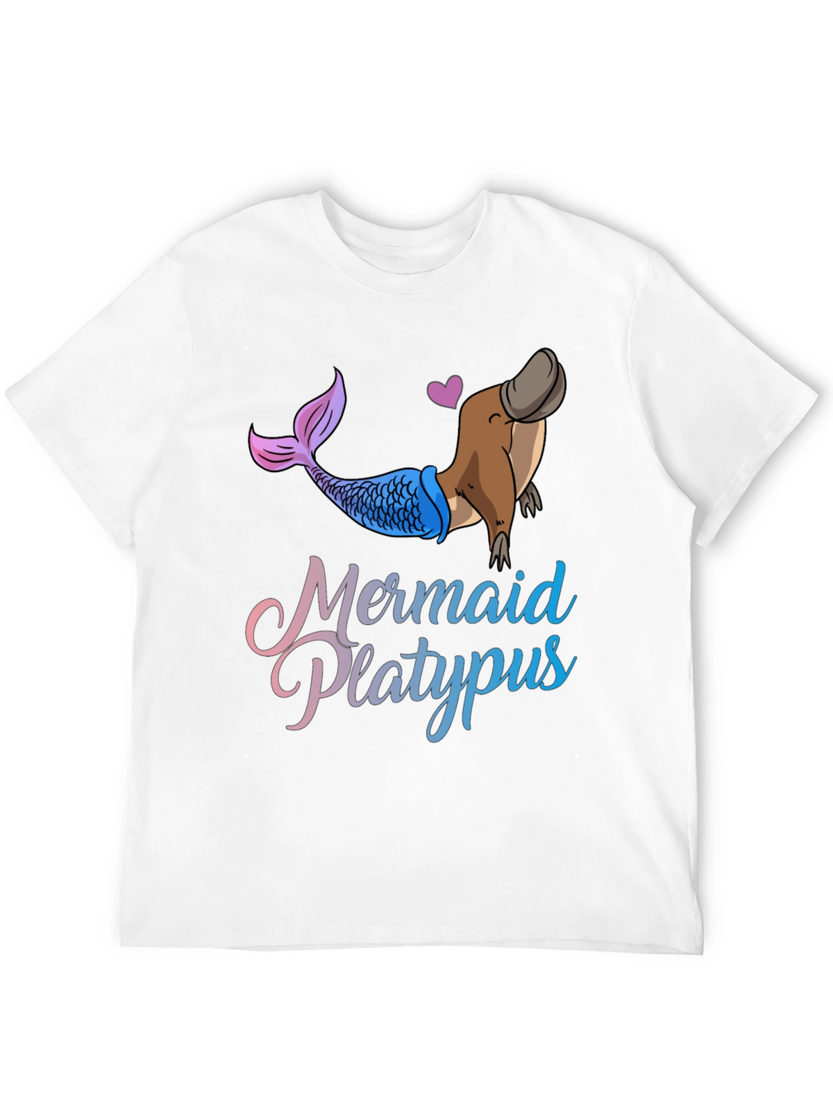 Mermaid Platypus Graphic T-Shirt
