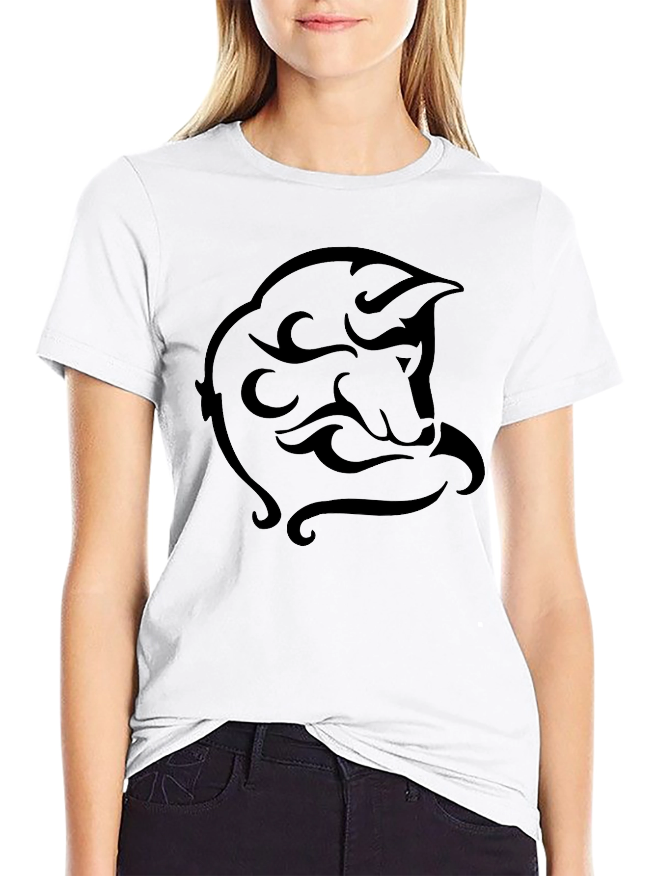 Tribal Face Graphic Black T-Shirt
