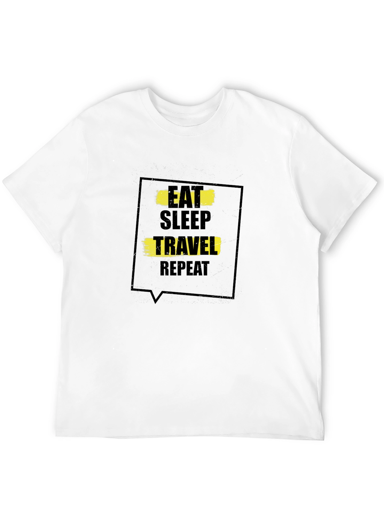 Eat Sleep Travel Repeat Black T-Shirt