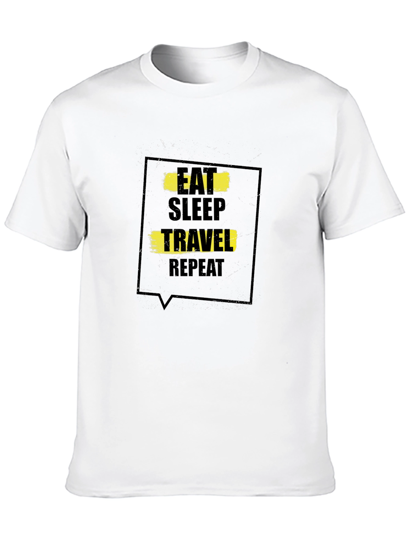 Eat Sleep Travel Repeat Black T-Shirt