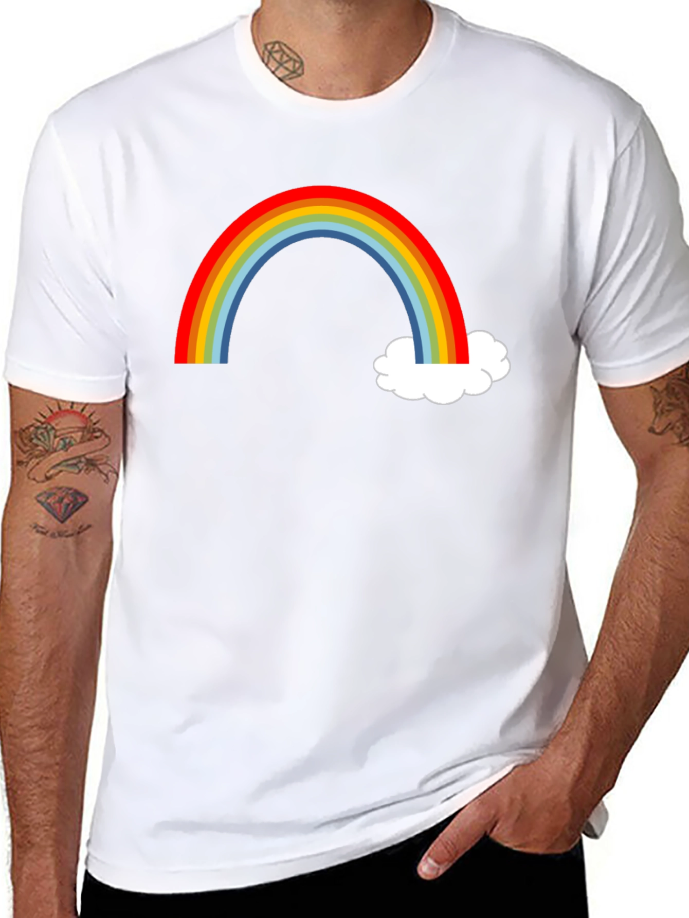 Rainbow and Cloud Graphic Tee