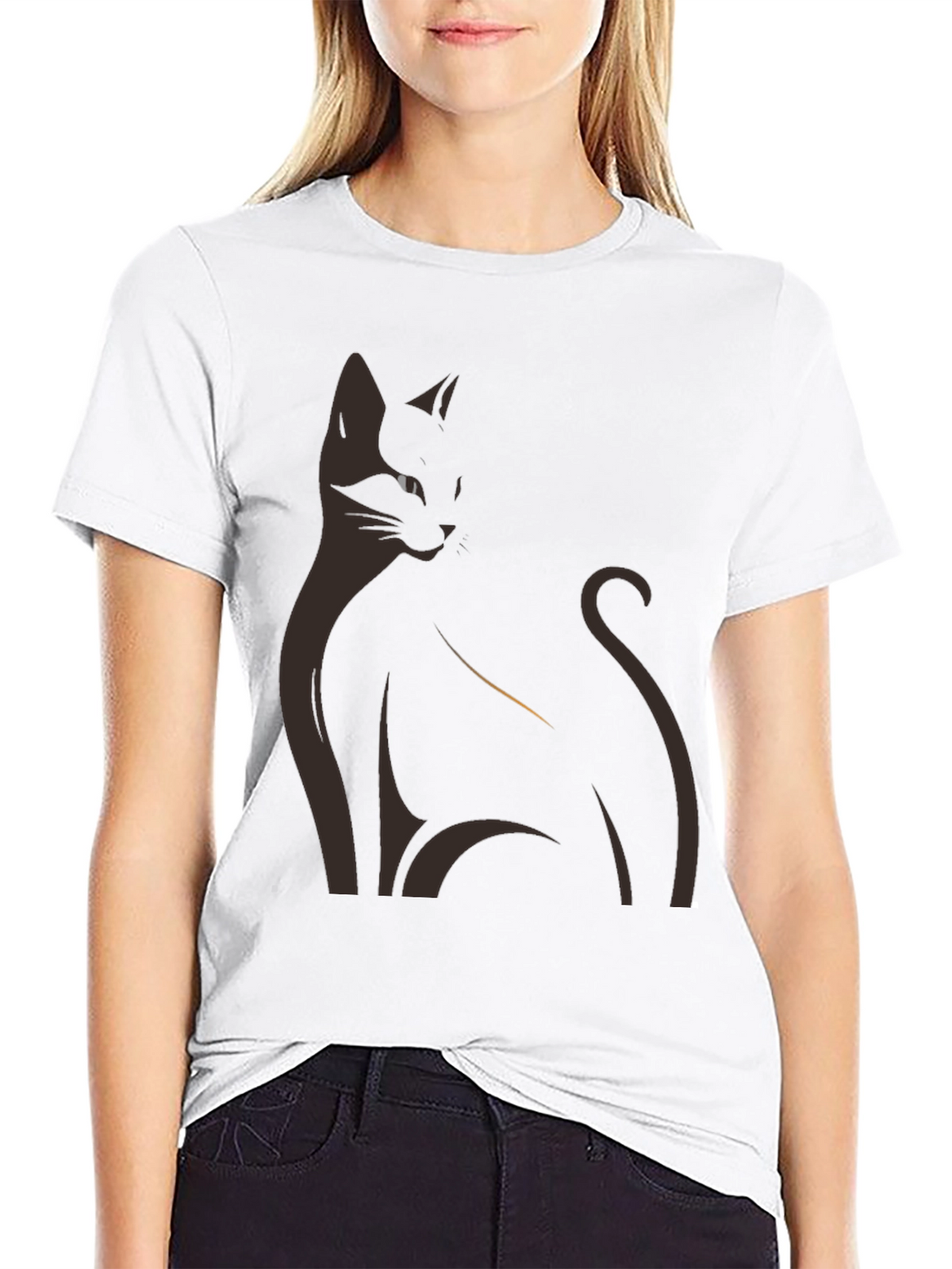 Black Cat Graphic T-Shirt - Stylish & Comfortable