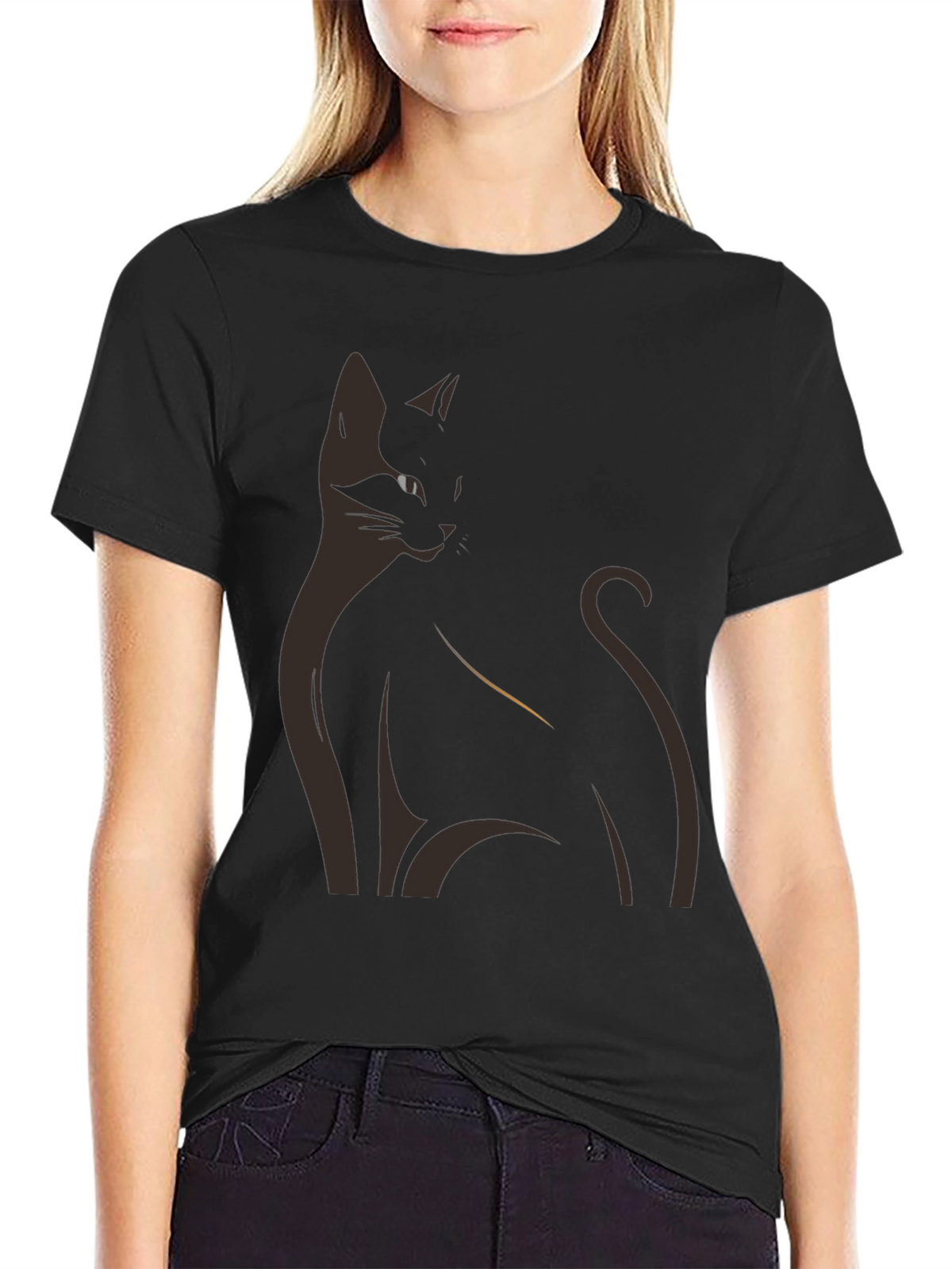 Black Cat Graphic T-Shirt - Stylish & Comfortable