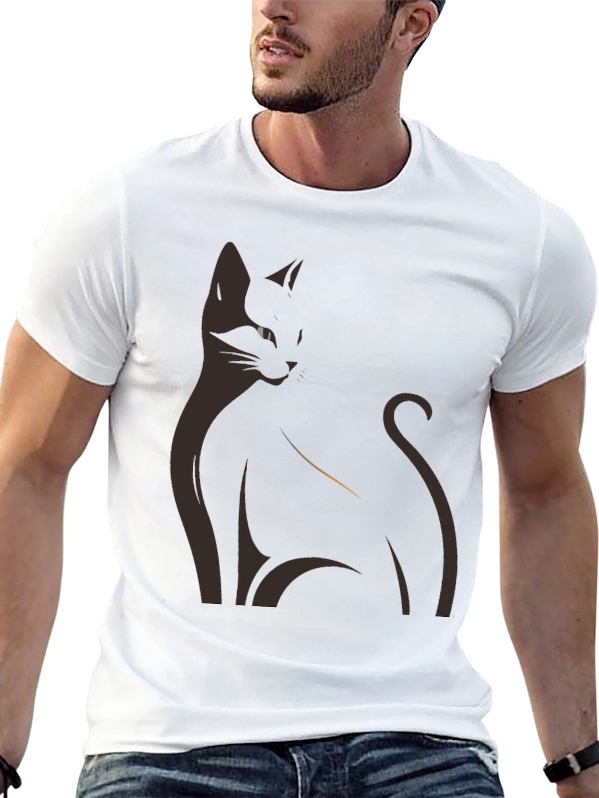 Black Cat Graphic T-Shirt - Stylish & Comfortable