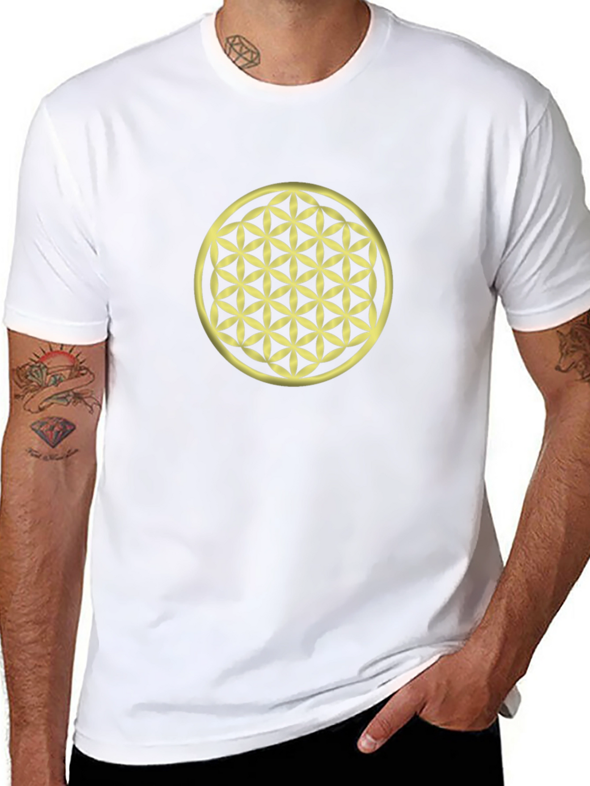 Flower of Life Graphic Tee - Black