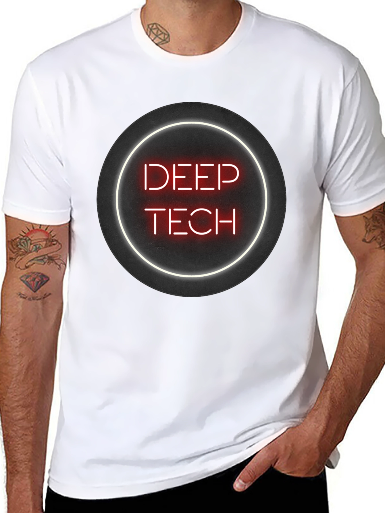 Deep Tech T-Shirt - Neon Style Graphic Tee