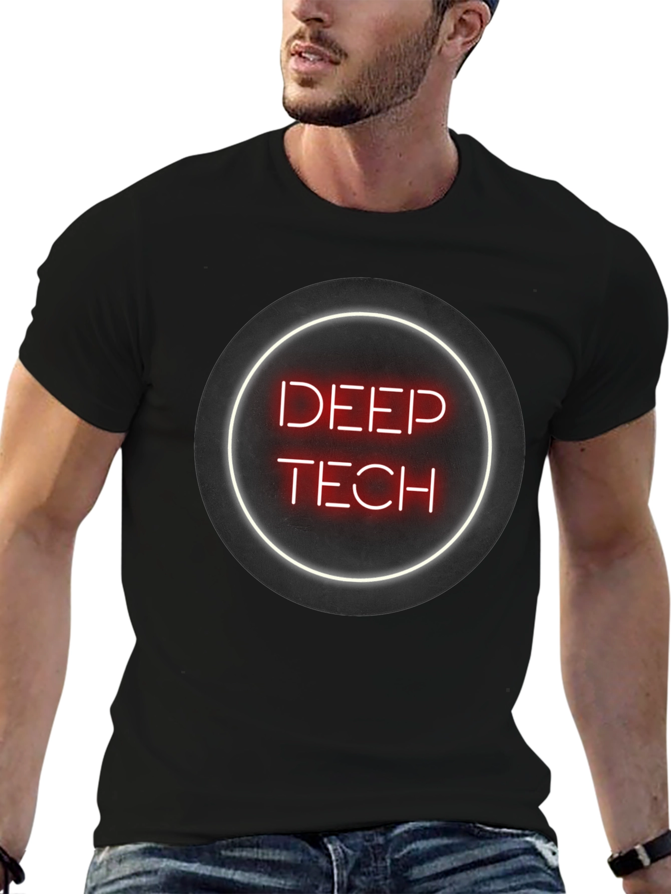 Deep Tech T-Shirt - Neon Style Graphic Tee