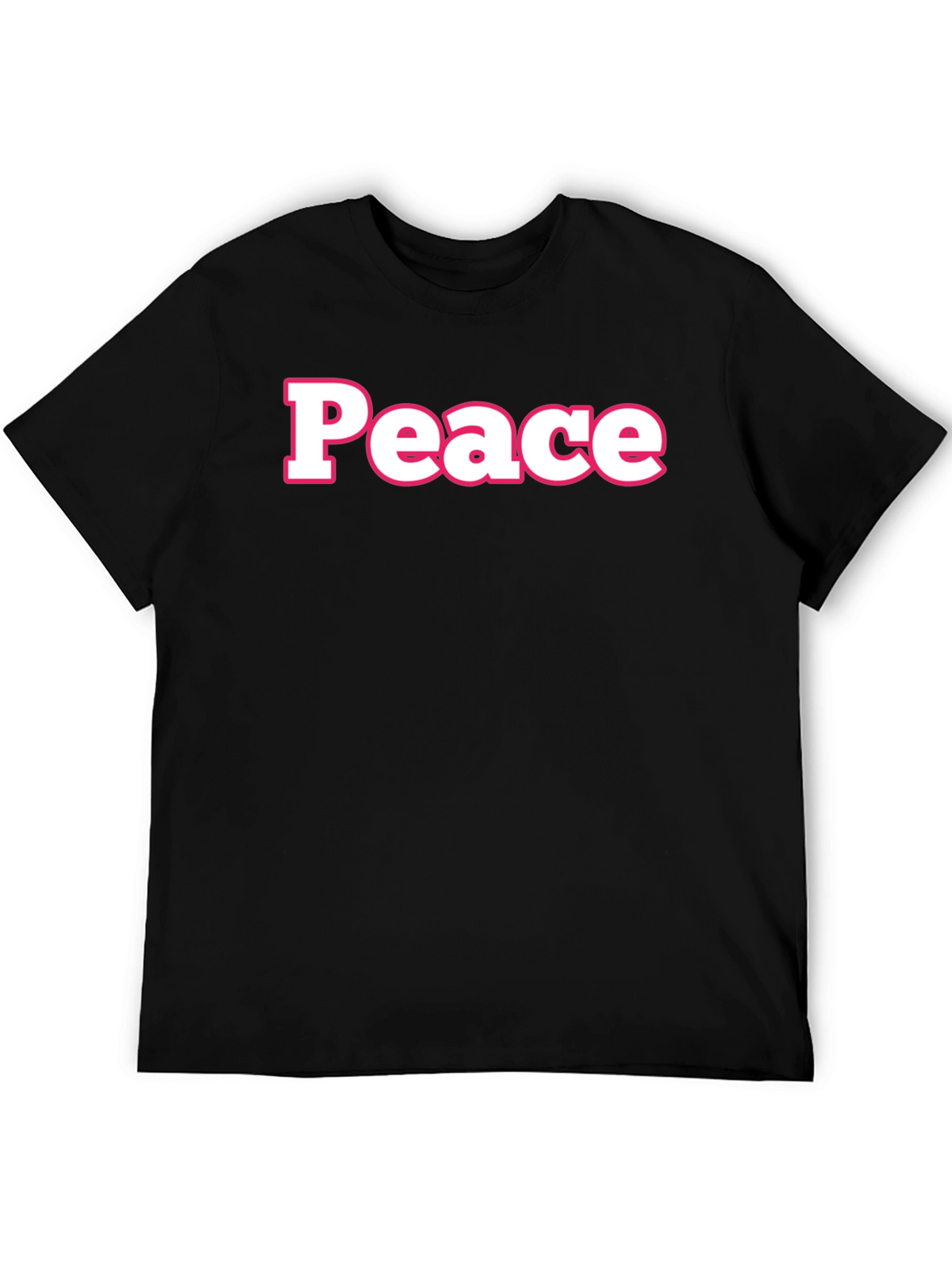 Peace Graphic Tee - Black Casual T-Shirt