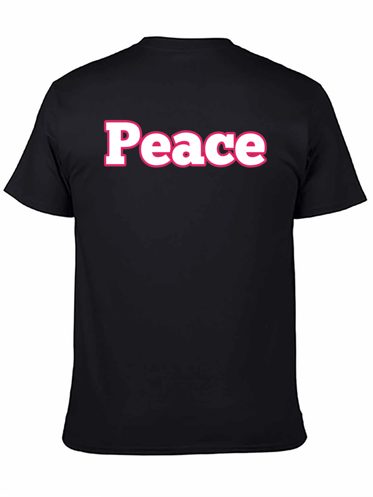 Peace Graphic Tee - Black Casual T-Shirt