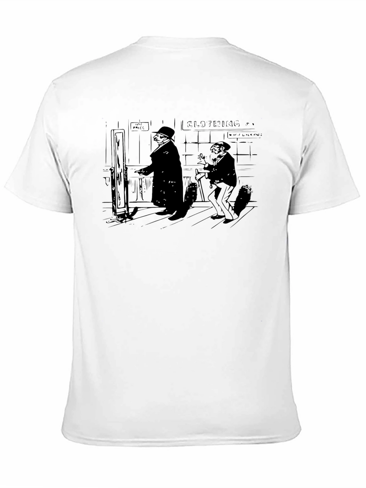 Mens Black Cartoon Graphic T-Shirt