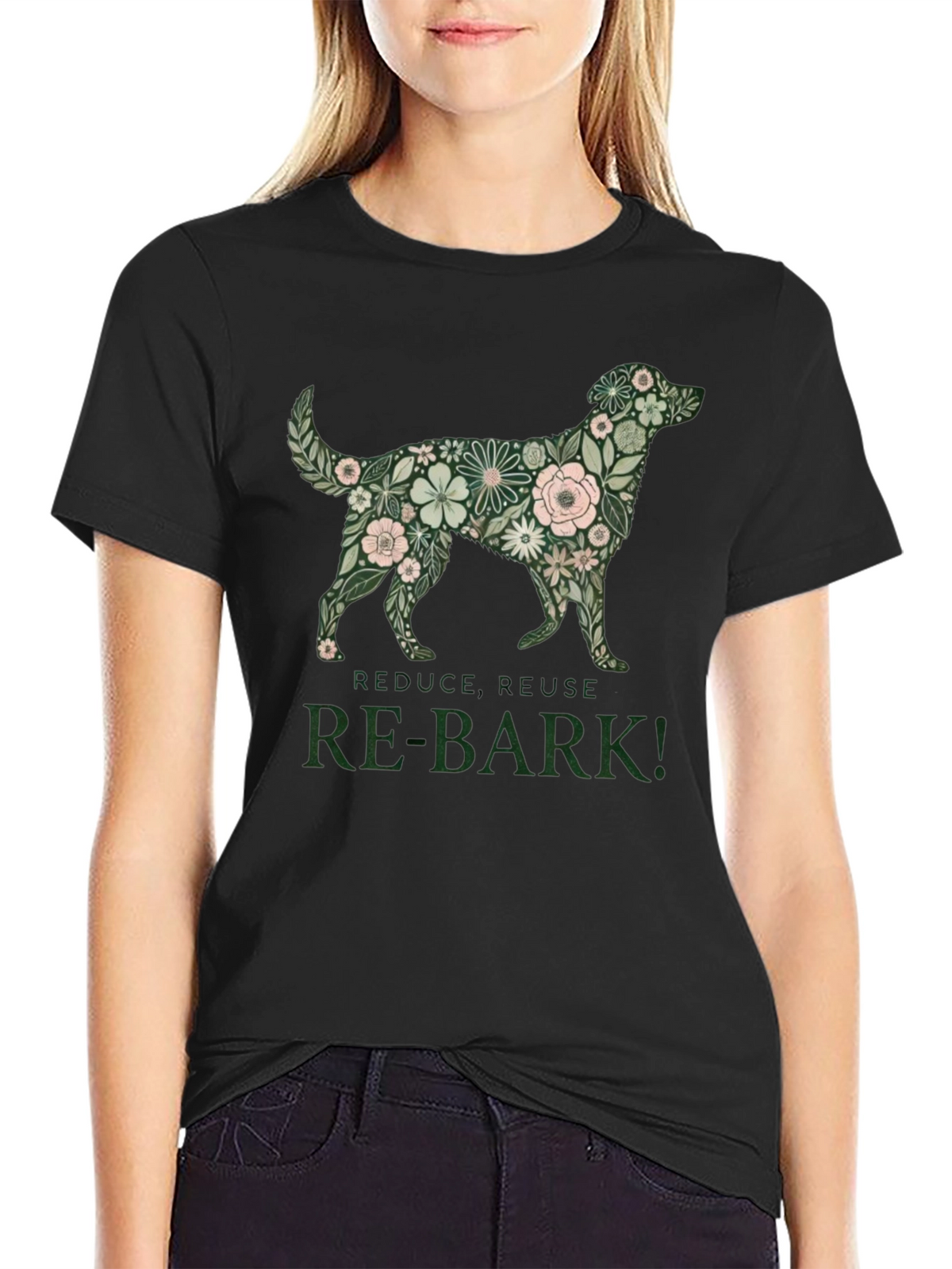Floral Dog Graphic Tee - Re-Bark!