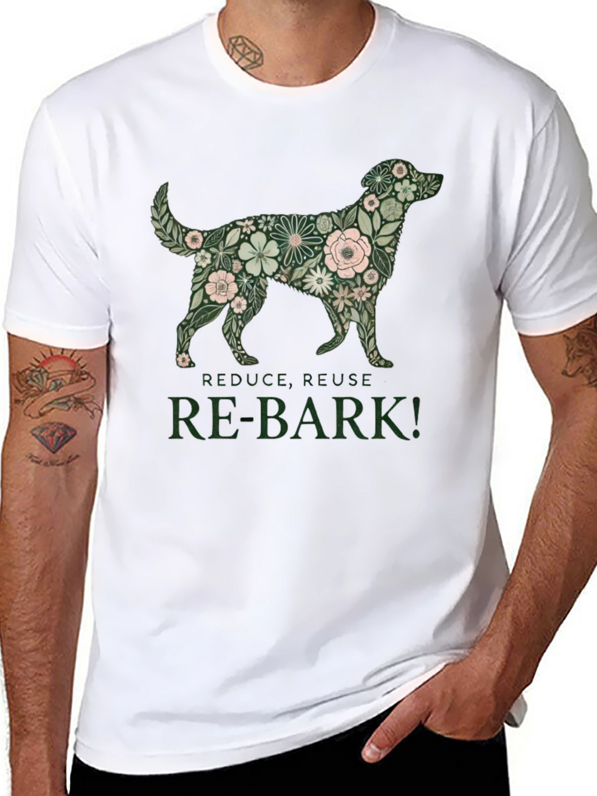 Floral Dog Graphic Tee - Re-Bark!