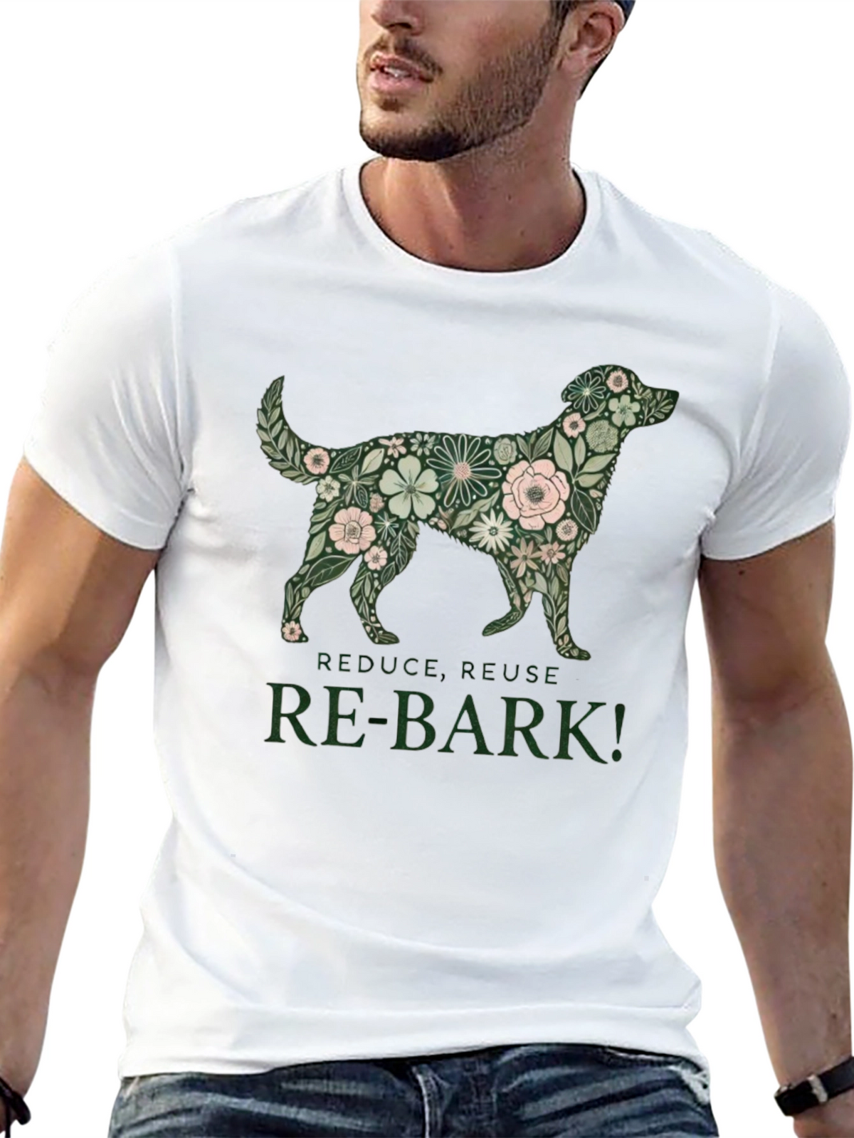 Floral Dog Graphic Tee - Re-Bark!