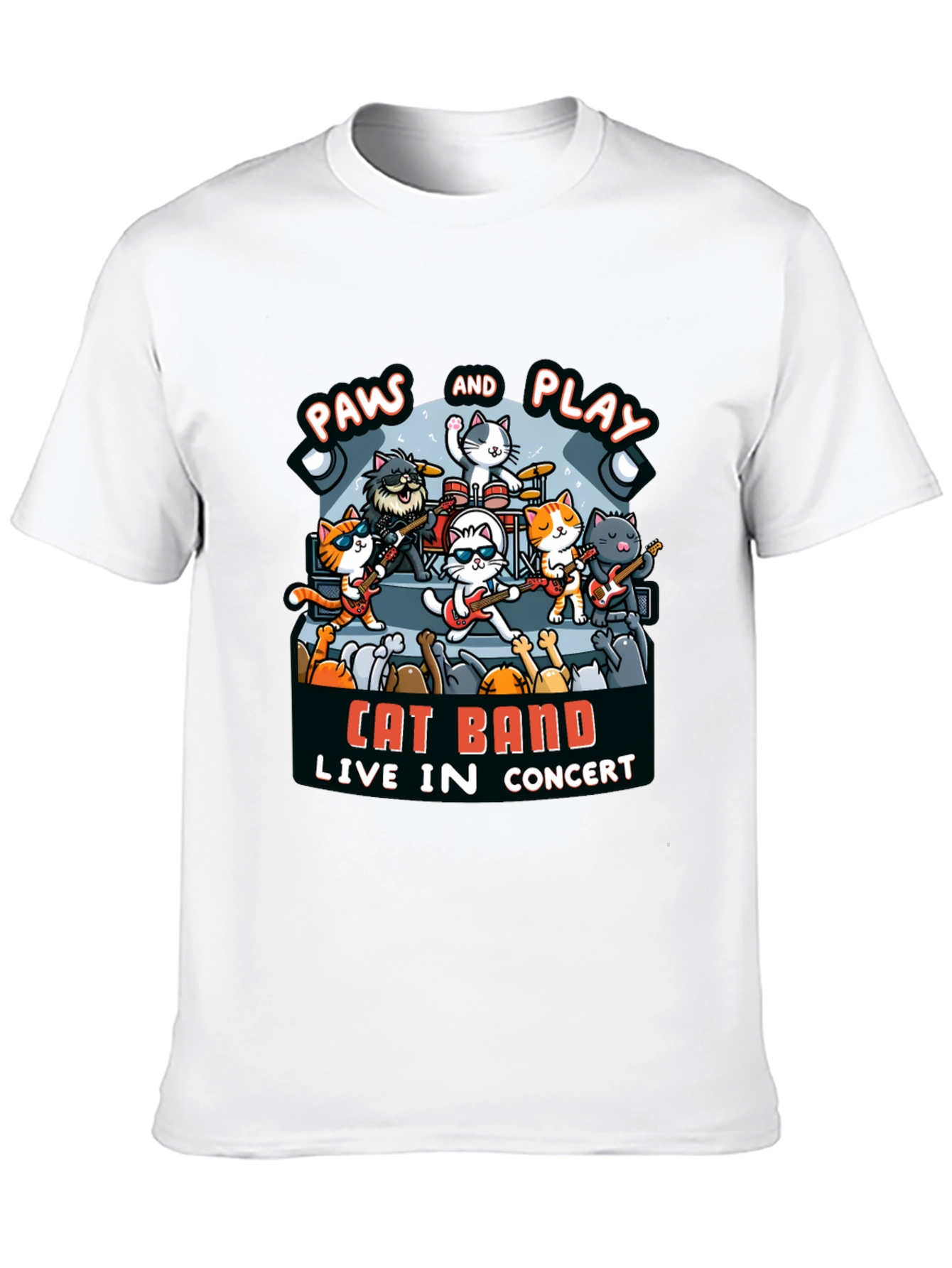 Cat Band Live In Concert Black T-Shirt