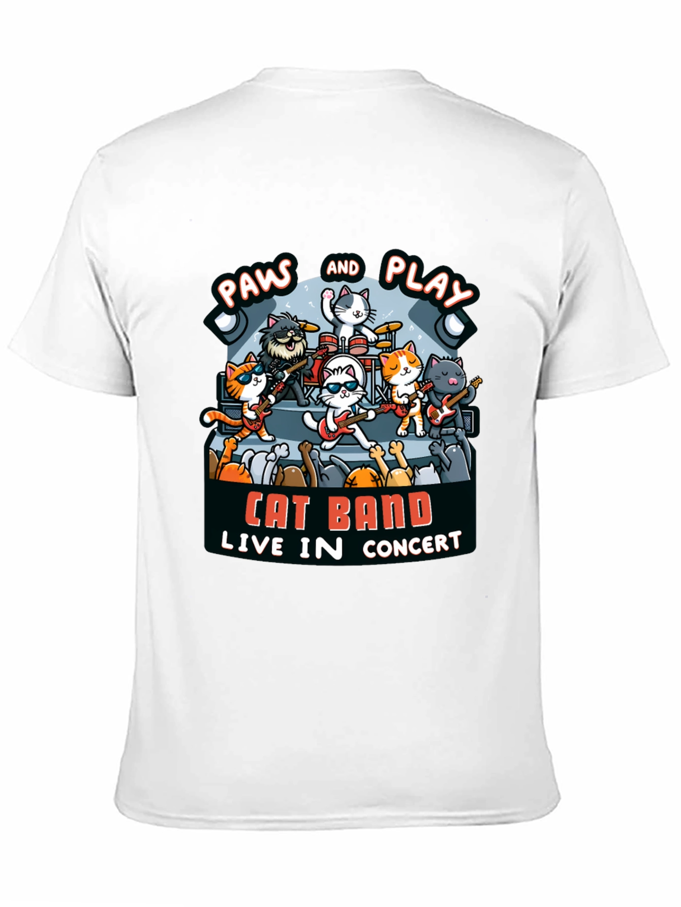 Cat Band Live In Concert Black T-Shirt
