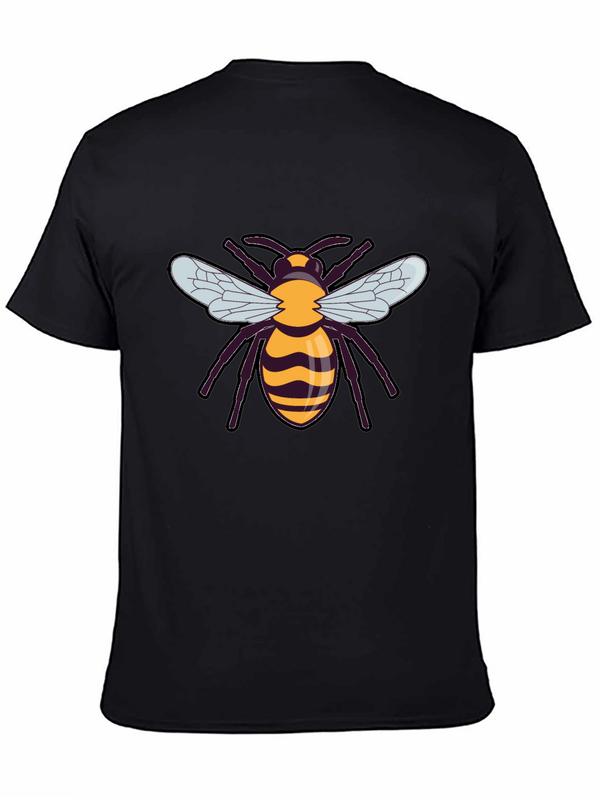 Bee Graphic T-Shirt - Black Cotton Tee