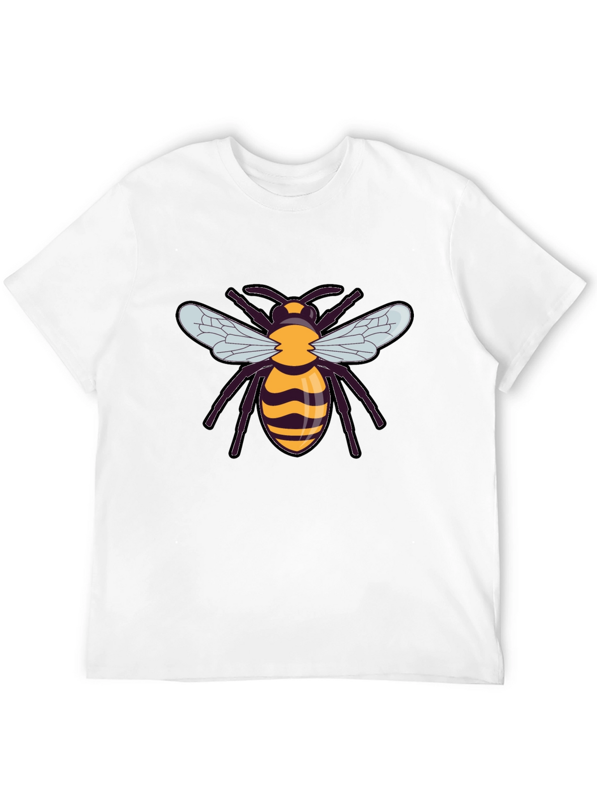 Bee Graphic T-Shirt - Black Cotton Tee