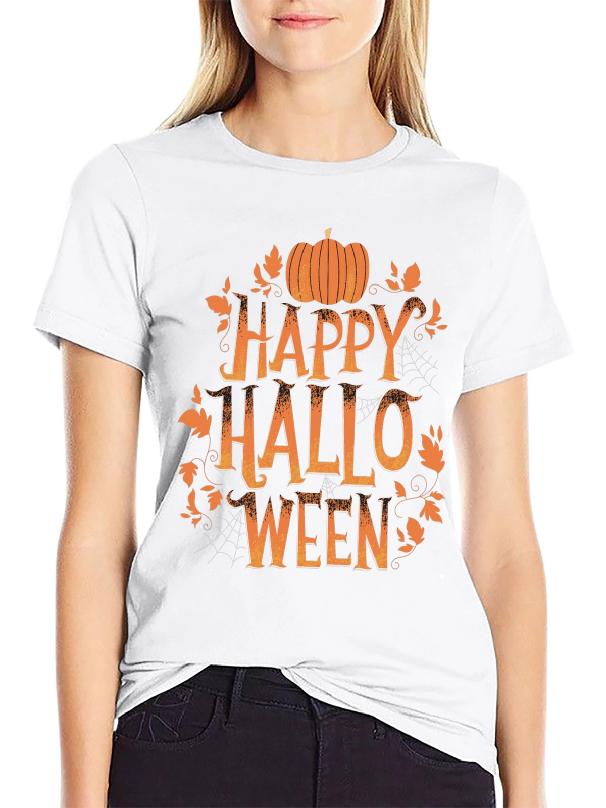 Happy Halloween Pumpkin Graphic T-Shirt