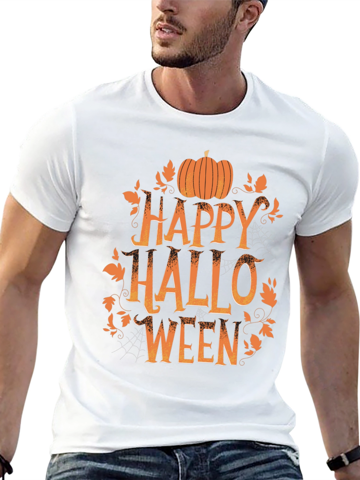 Happy Halloween Pumpkin Graphic T-Shirt