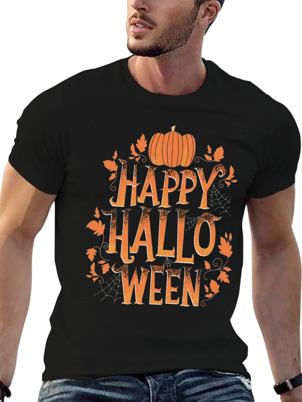 Happy Halloween Pumpkin Graphic T-Shirt