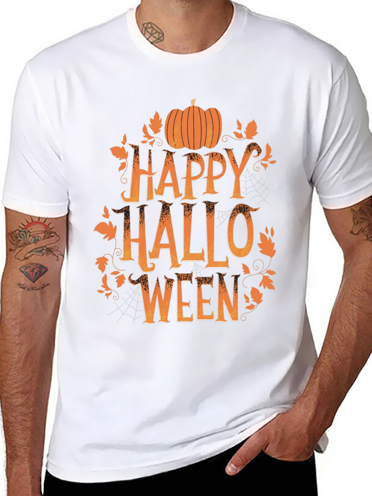 Happy Halloween Pumpkin Graphic T-Shirt