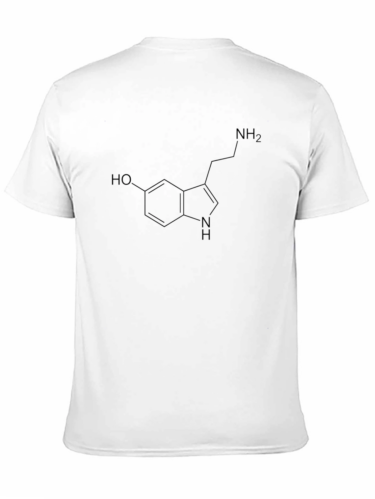 Serotonin Molecule T-Shirt - Black