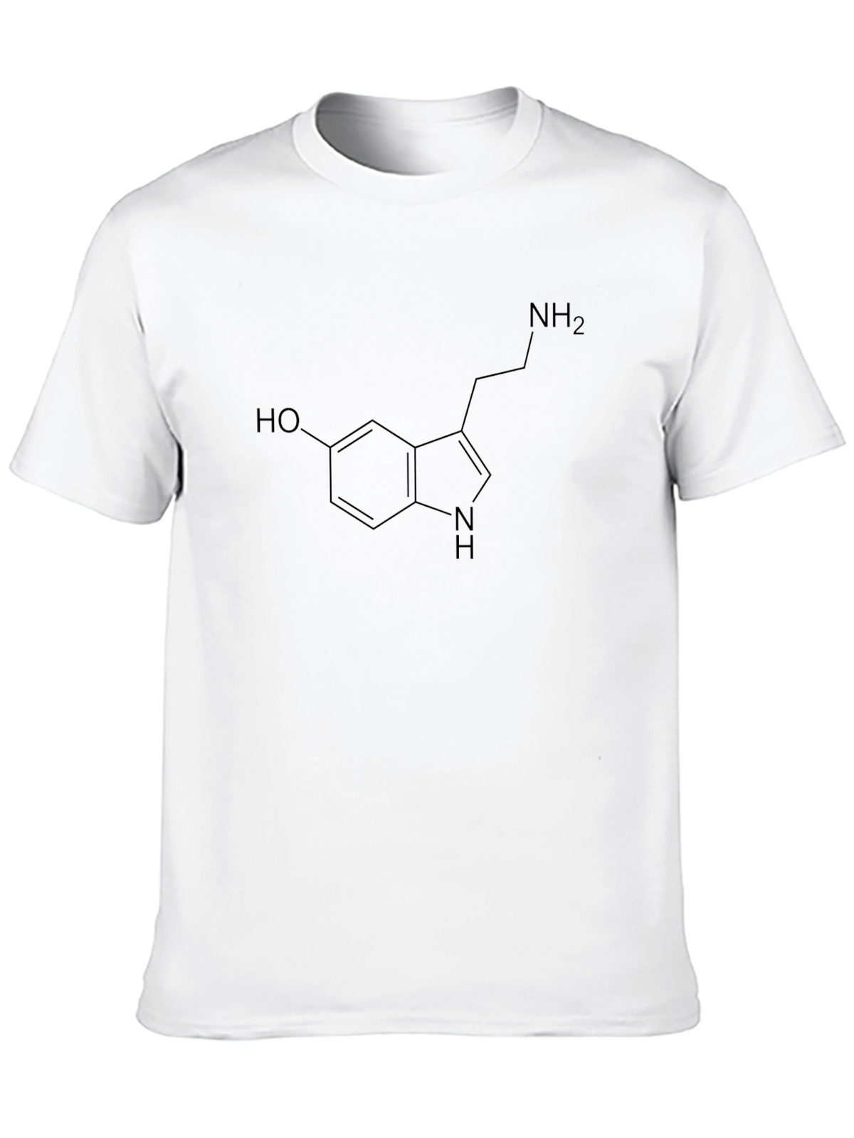 Serotonin Molecule T-Shirt - Black
