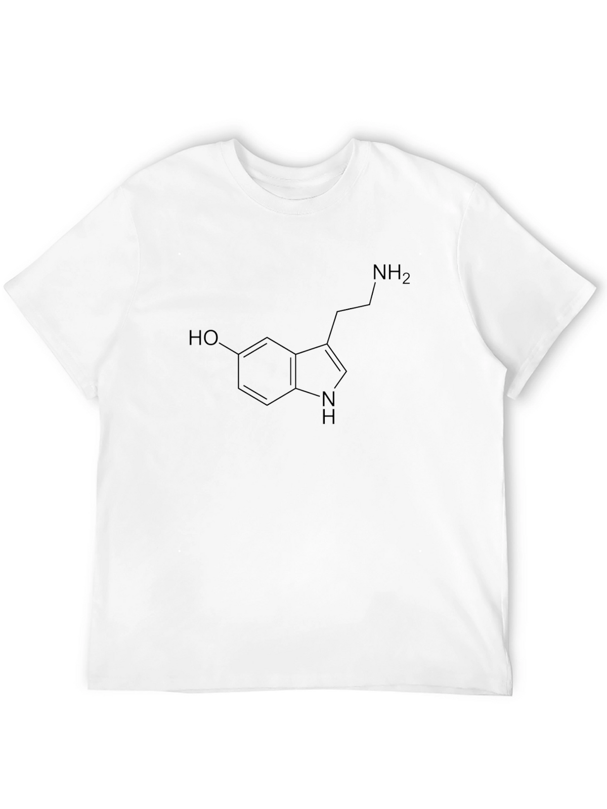 Serotonin Molecule T-Shirt - Black