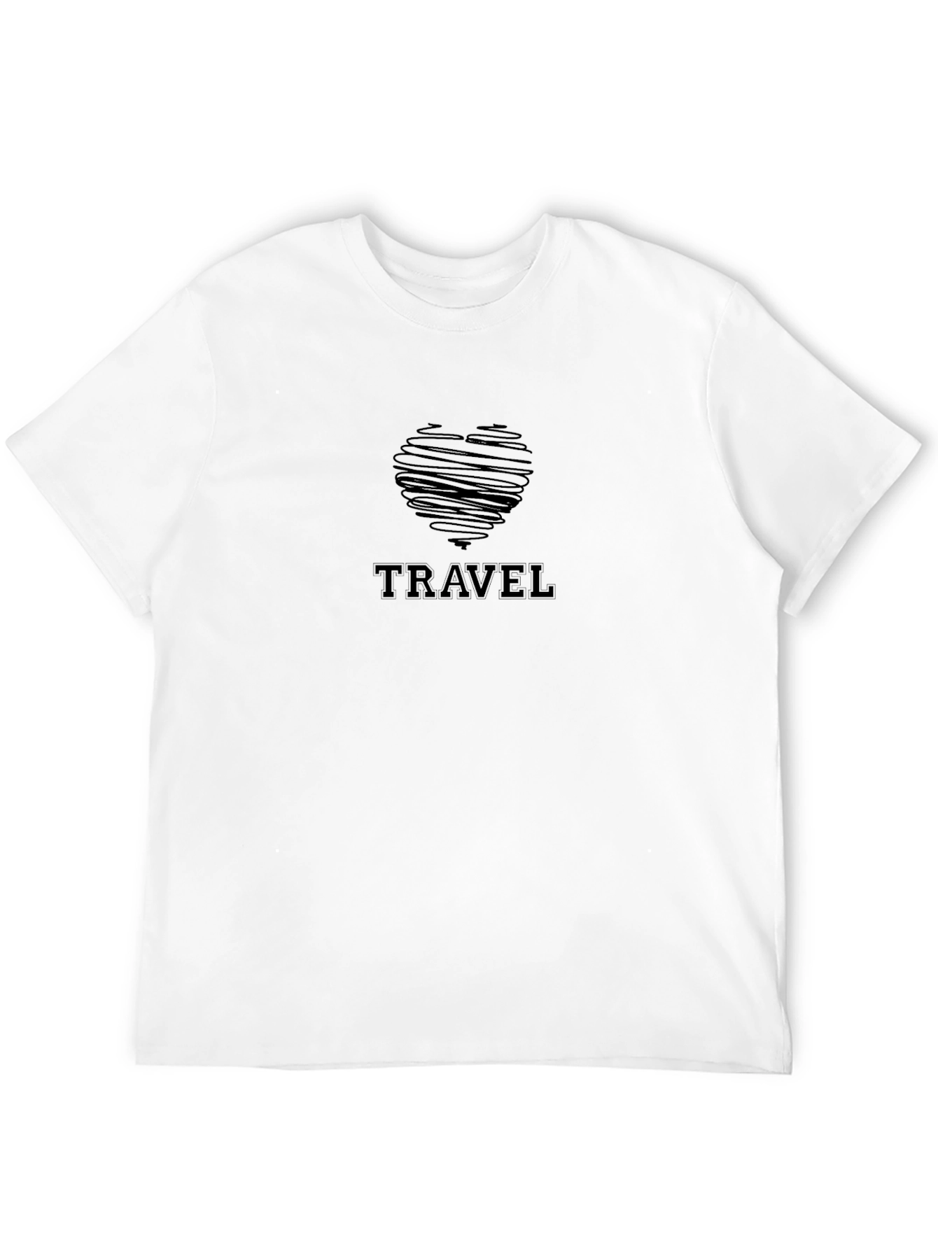 Travel Heart Graphic Tee - Black Unisex T-Shirt