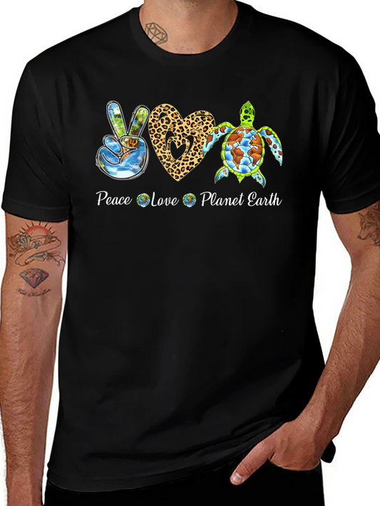 Peace Love Planet Earth Graphic Tee