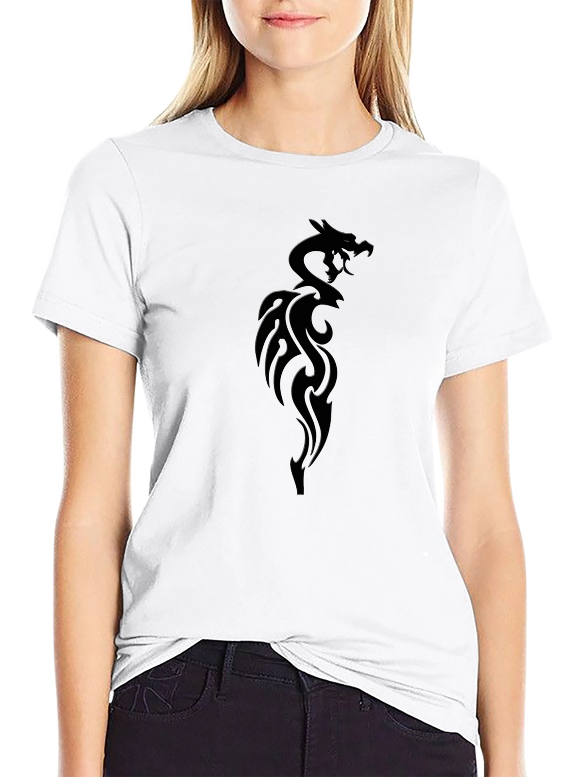 Mens Black Dragon Graphic T-Shirt