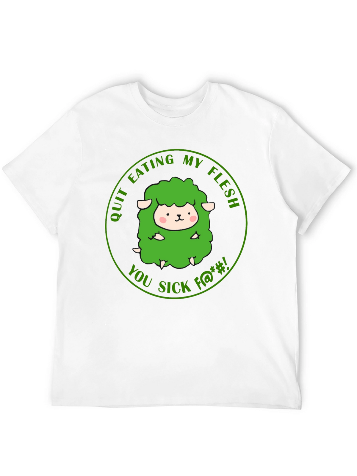 Vegetarian Black T-Shirt - Save the Sheep