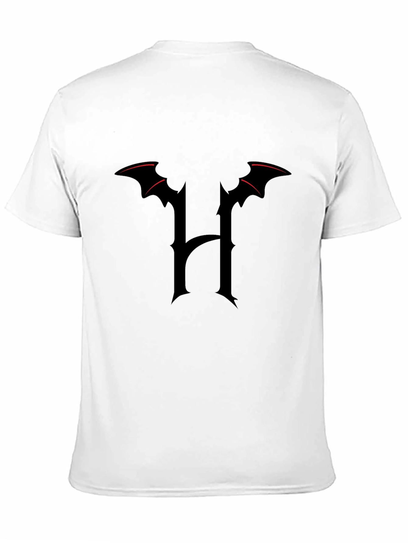 Bat Wing H Black T-Shirt
