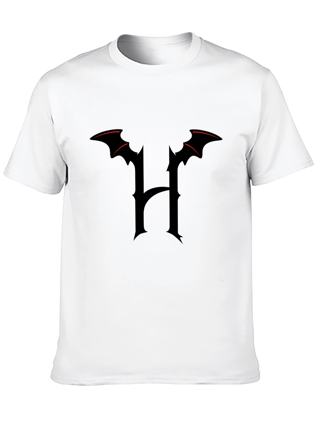 Bat Wing H Black T-Shirt