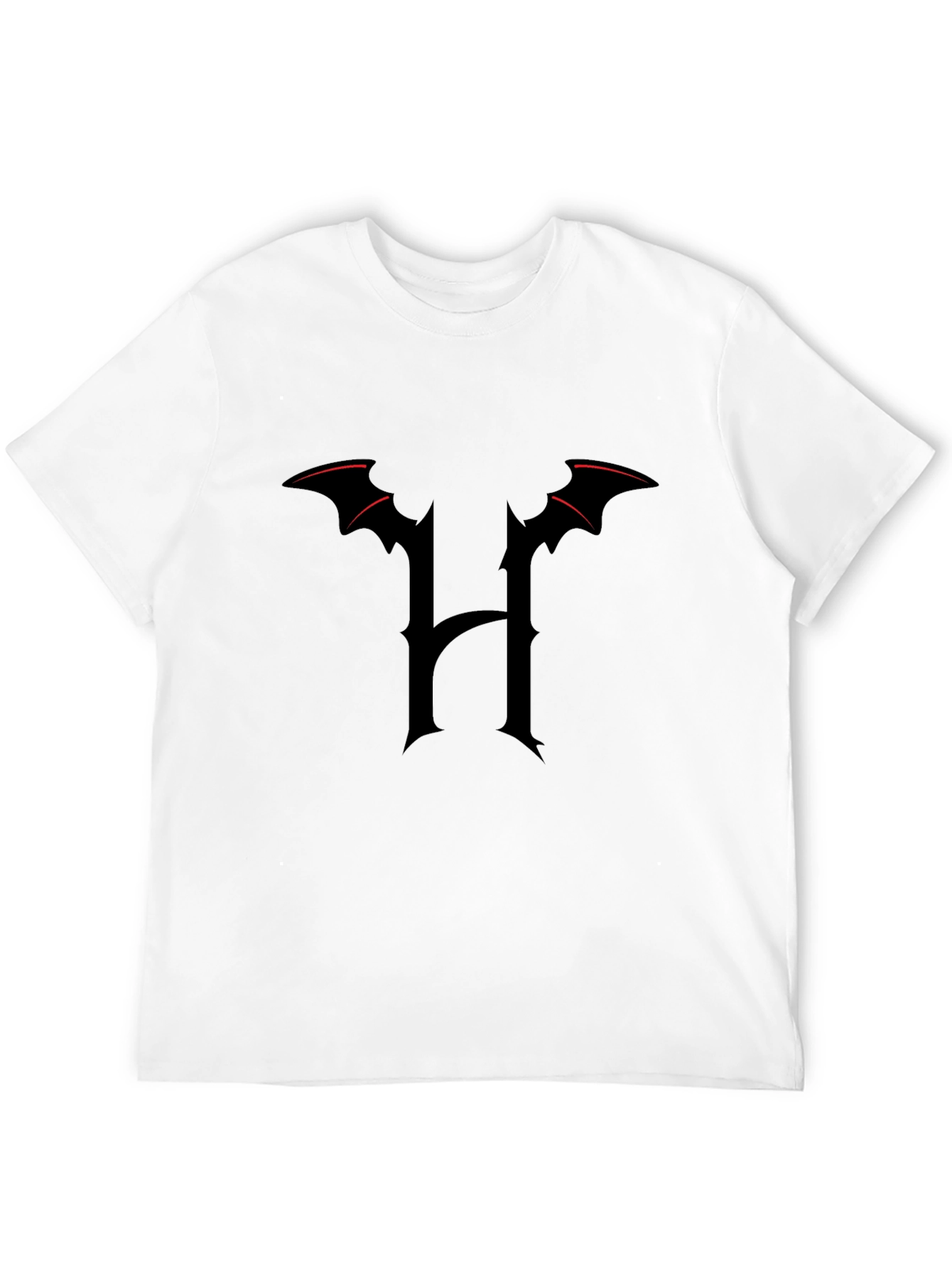 Bat Wing H Black T-Shirt