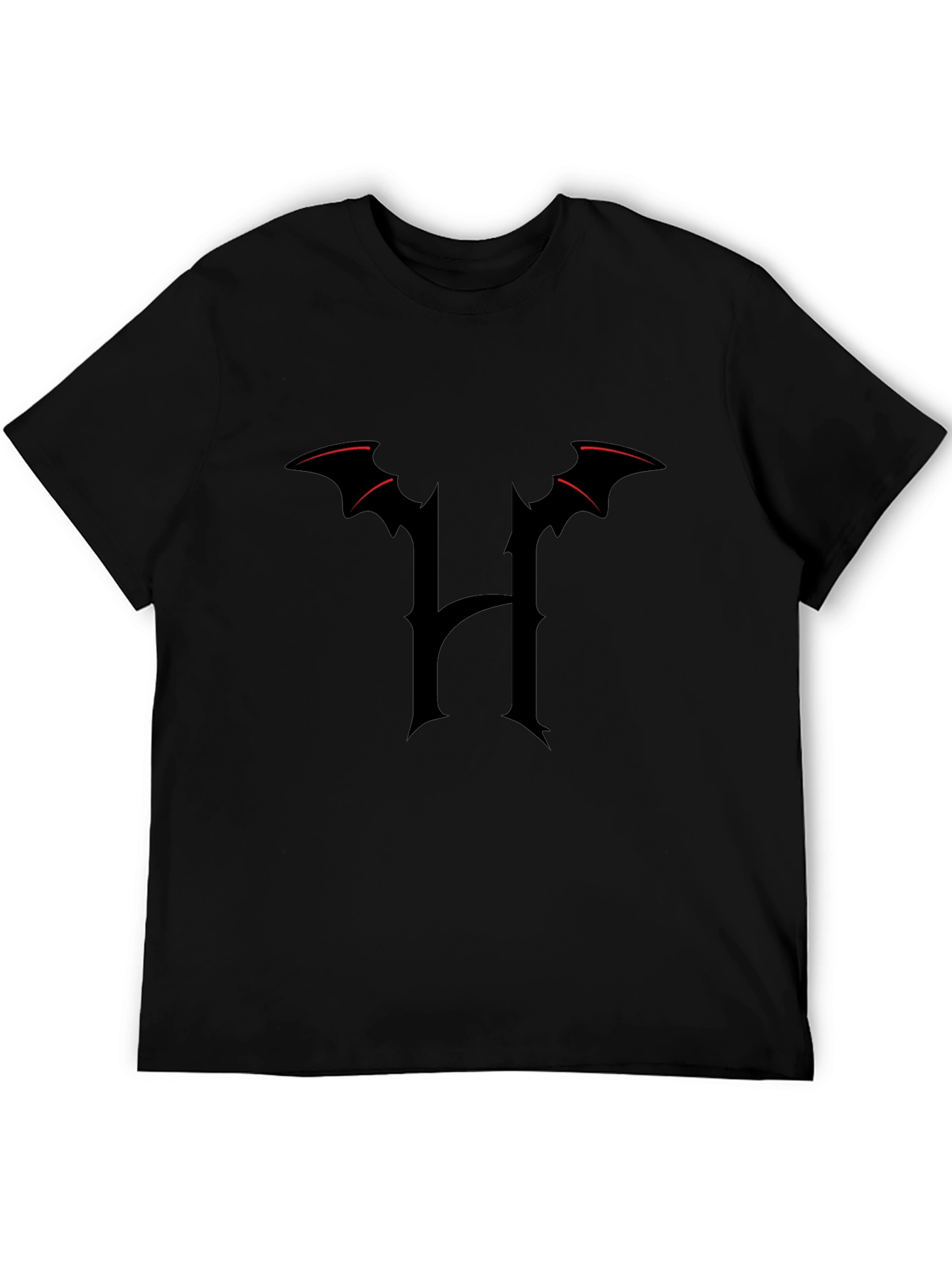 Bat Wing H Black T-Shirt