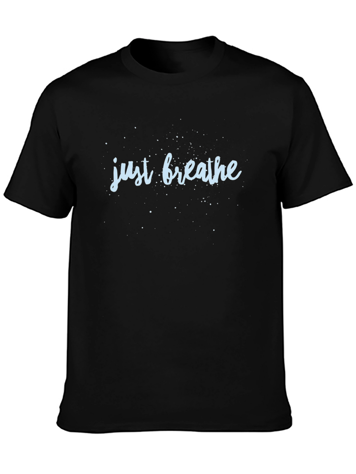 Just Breathe Black Graphic Tee