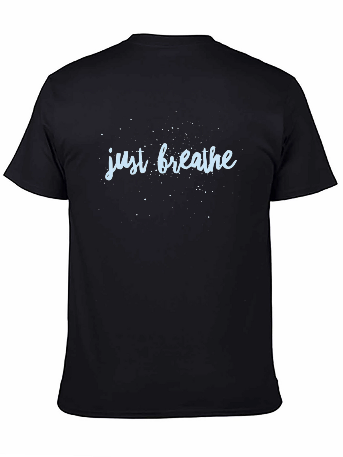 Just Breathe Black Graphic Tee