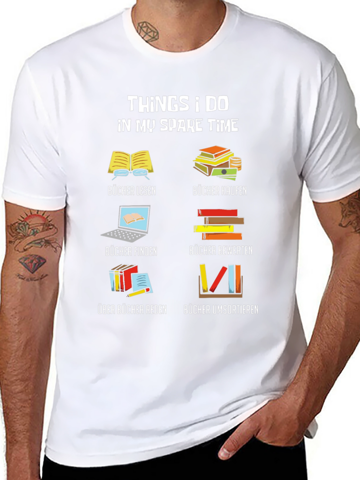 Book Lover T-Shirt: My Spare Time Reading Tee