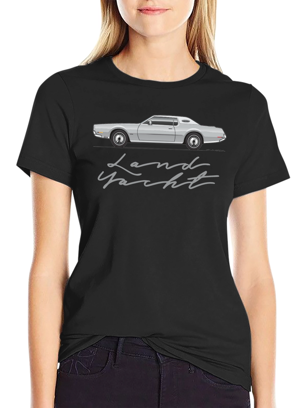 Land Yacht Car Graphic Tee - Retro Automotive T-Shirt