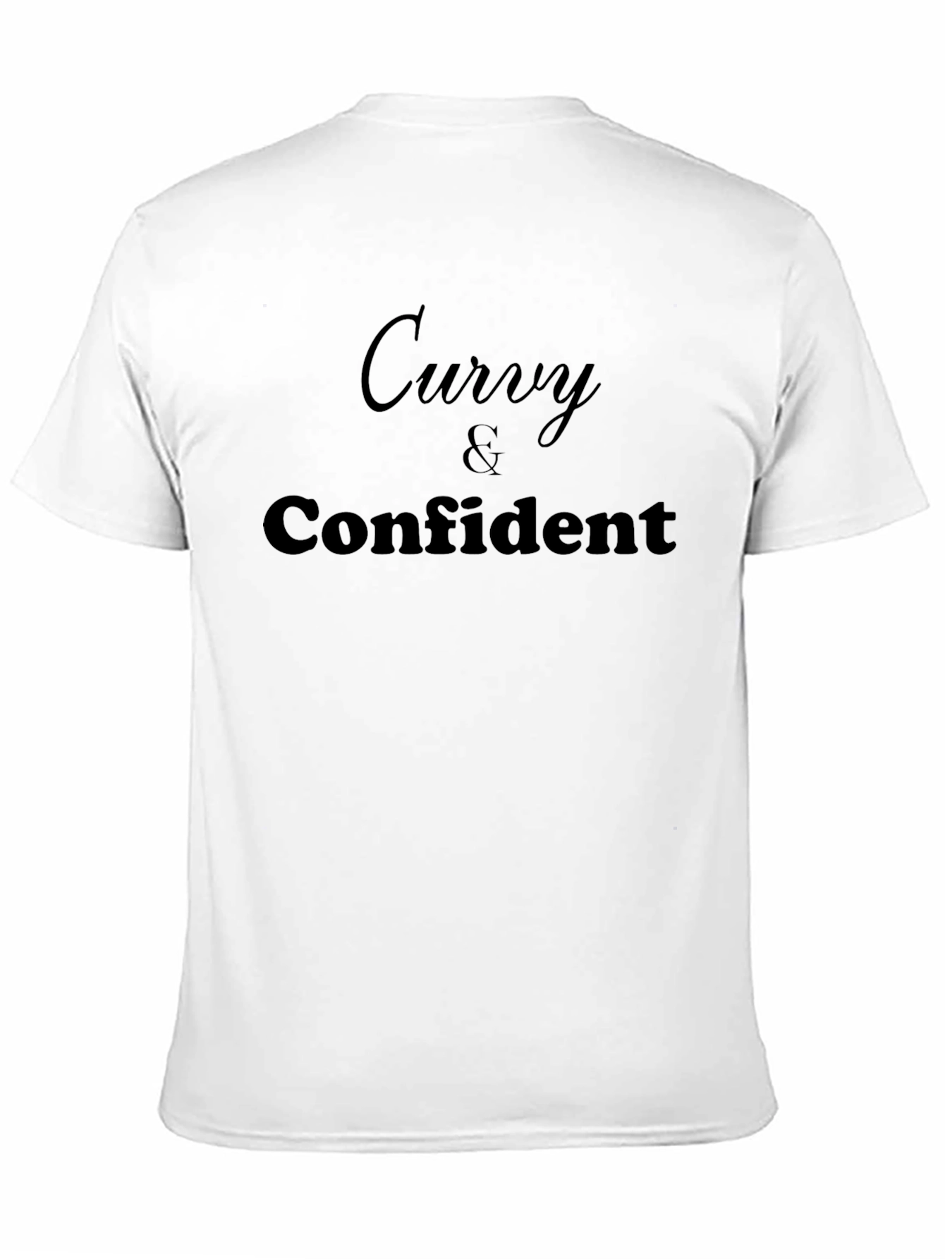 Curvy & Confident Graphic Tee - Black Casual T-Shirt