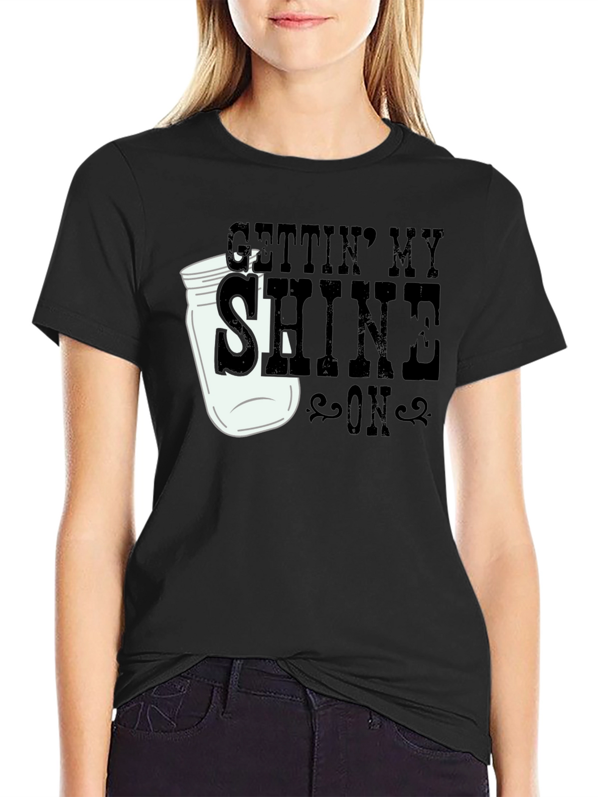Gettin My Shine On Black T-Shirt