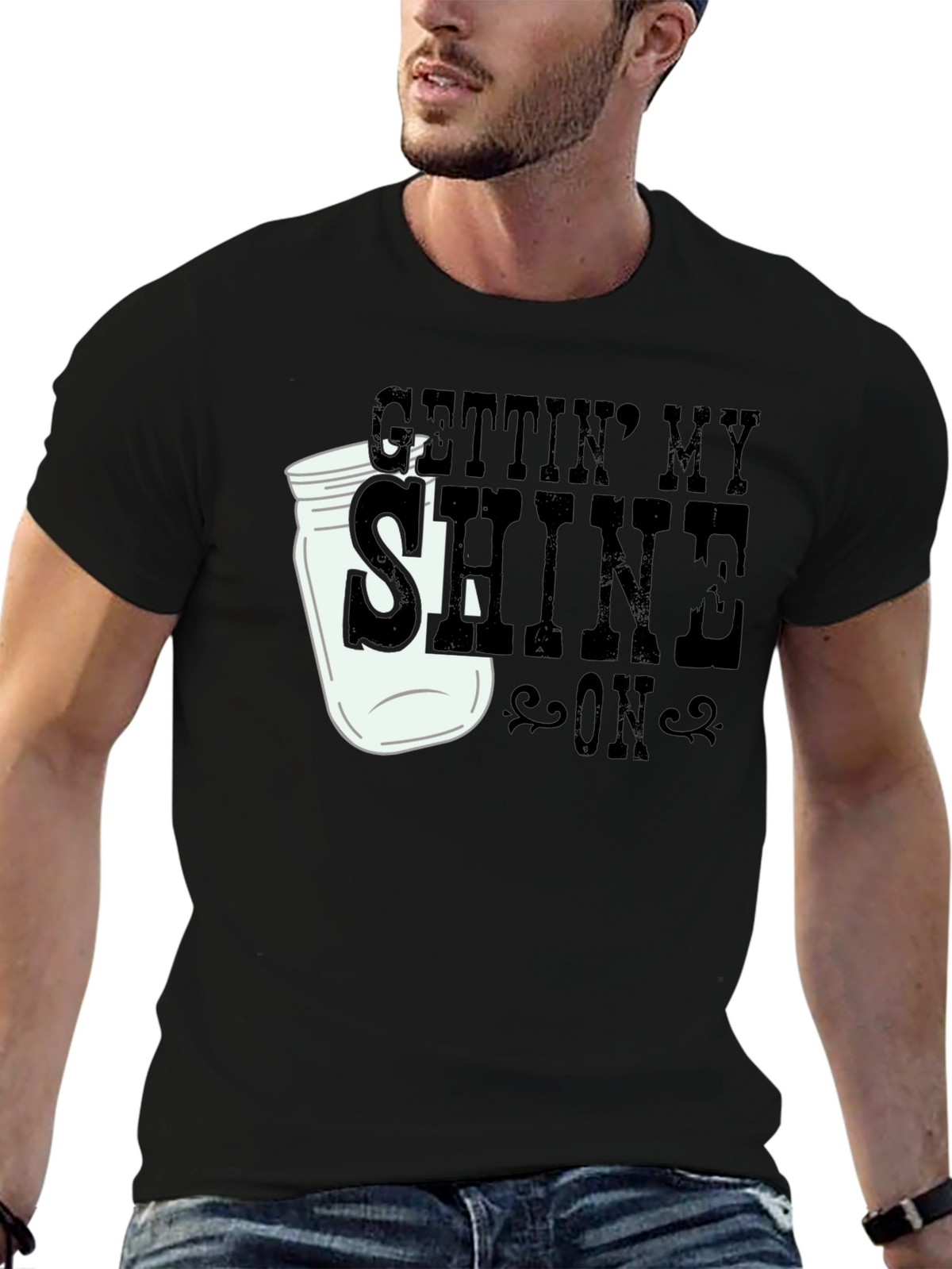 Gettin My Shine On Black T-Shirt