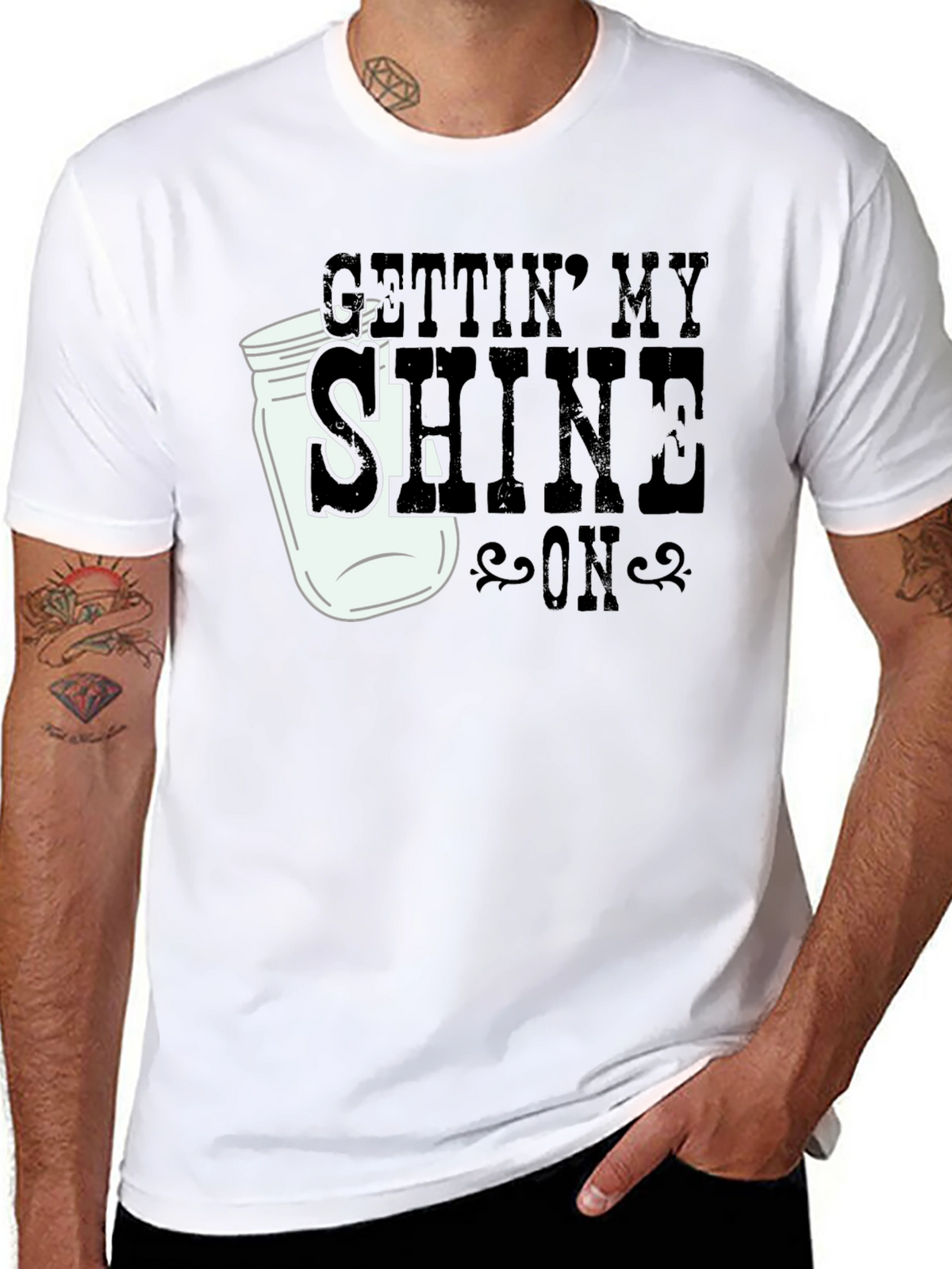 Gettin My Shine On Black T-Shirt