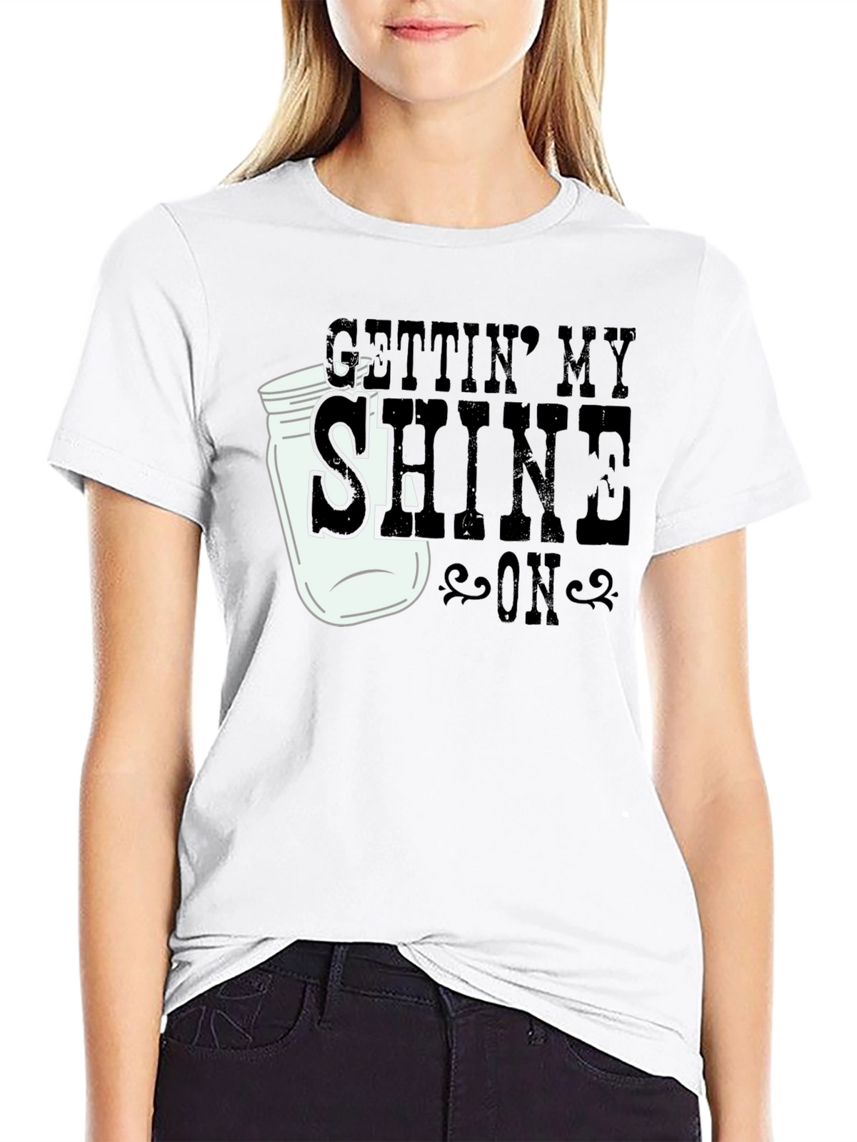 Gettin My Shine On Black T-Shirt