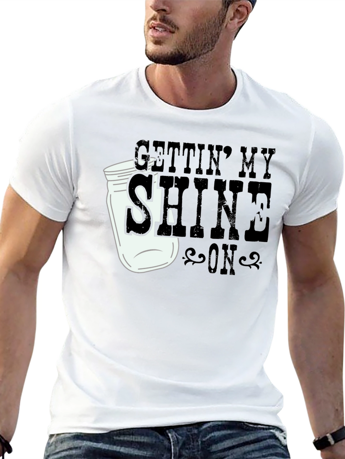 Gettin My Shine On Black T-Shirt