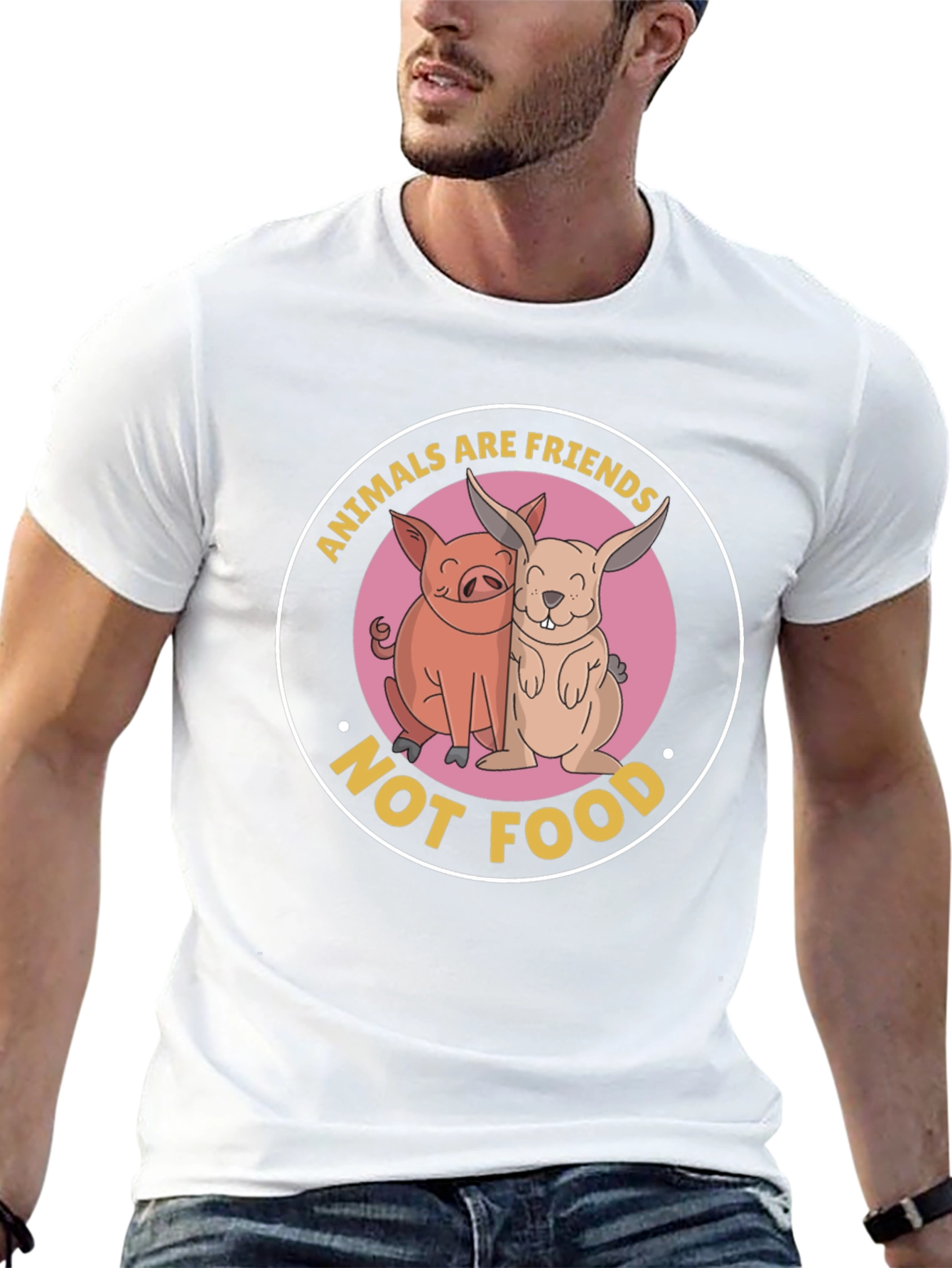 Animals are Friends T-Shirt - Vegan Friendly